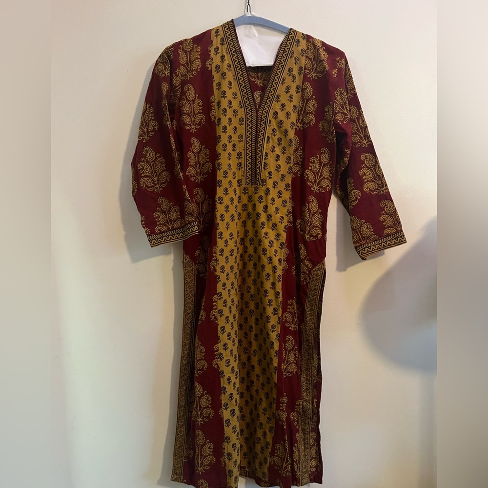 Beautiful handmade cotton block print tunic from India